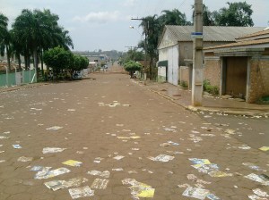 As ruas limpas em época de eleição