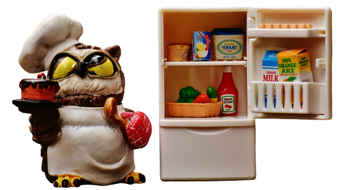 Uma geladeira que abre assim