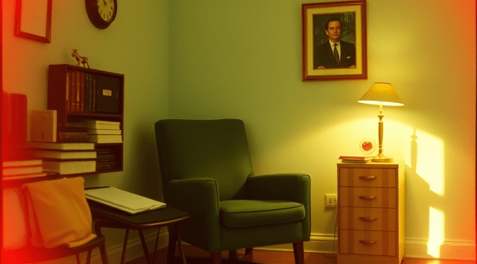 No consultório de psiquiatria